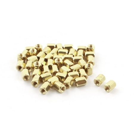 

Unique Bargains 50Pcs Female Thread Dual Ends Brass Pillar PCB Standoff Spacer M3 x 6mm