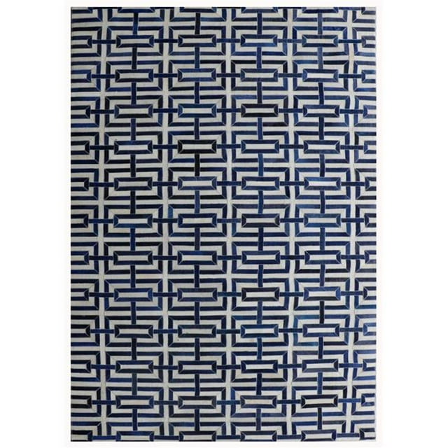 Pasargad PTX-4165 8x10 7 ft. 9 in. x 9 ft. 9 in. Cowhide & Hand-Loomed Sari Silk Area Rug