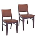 thumbnail image 1 of Chaise d'Appoint Bazil avec Assise et Dossier Rembourrés en Noyer (Lot de 2), 1 of 1