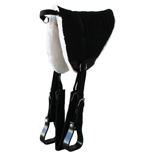 Horse SADDLE PAD Western Fleece Padded Bareback Pad w/ Stirrups 39RT13