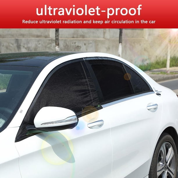 Parasol Para Ventana Lateral 2/4 Uds. Cortinas parasol con pantalla antimosquitos para ventana lateral de coche de malla Universal