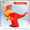 thumbnail image 7 of GOOSH Christmas Inflatables 6 FT Christmas Dinosaur Inflatable with Built-in LEDs, Dinosaur Christmas Inflatable Blow up Dinosaur Christmas Inflatables, Outdoor Christmas Decorations for Xmas Holiday, 7 of 7