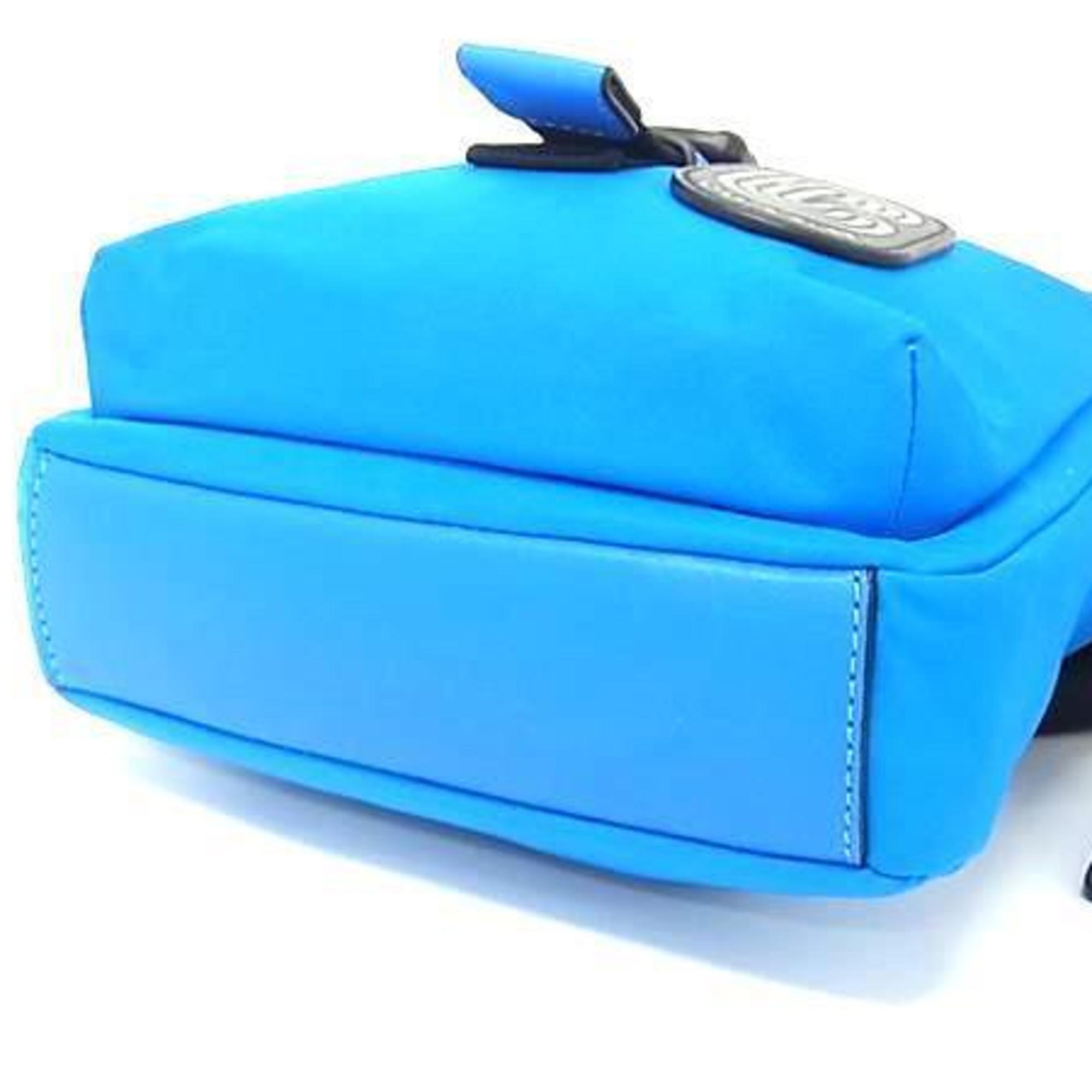 Pre-Owned COACH Max Shoulder Bag C9836 Blue/Black Nylon/Leather