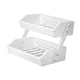 thumbnail image 1 of Cesta de frutas de bambú, soporte para cuencos de frutas, organizador de 2 niveles para guardar verduras, bocadillos, cesta de almacenamiento para el blanco, 1 of 9
