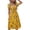 Yellow, variant on ZKCCNUK Women's Casual Fashi V-Neck Short Sleeve Bow Dress Summer Printing Dresses Wedding Guest Dresses for Beach Party