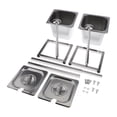 thumbnail image 4 of Bandeja de de vapor antiatascos con tapa y soporte para rejilla de 6" de profundidad para restaurante y hotel Macarena Sartén de vapor antiatasco, 4 of 8