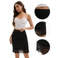 thumbnail image 3 of Unique Bargains Lace Trim Slip Knee Length Underskirt S Black, 3 of 6
