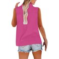 thumbnail image 5 of Karight Women Summer Tops Sleeveless V Neck T Shirts Button Down Shirts Dressy Casual Clothes Fashion Trendy Blouses, 5 of 9