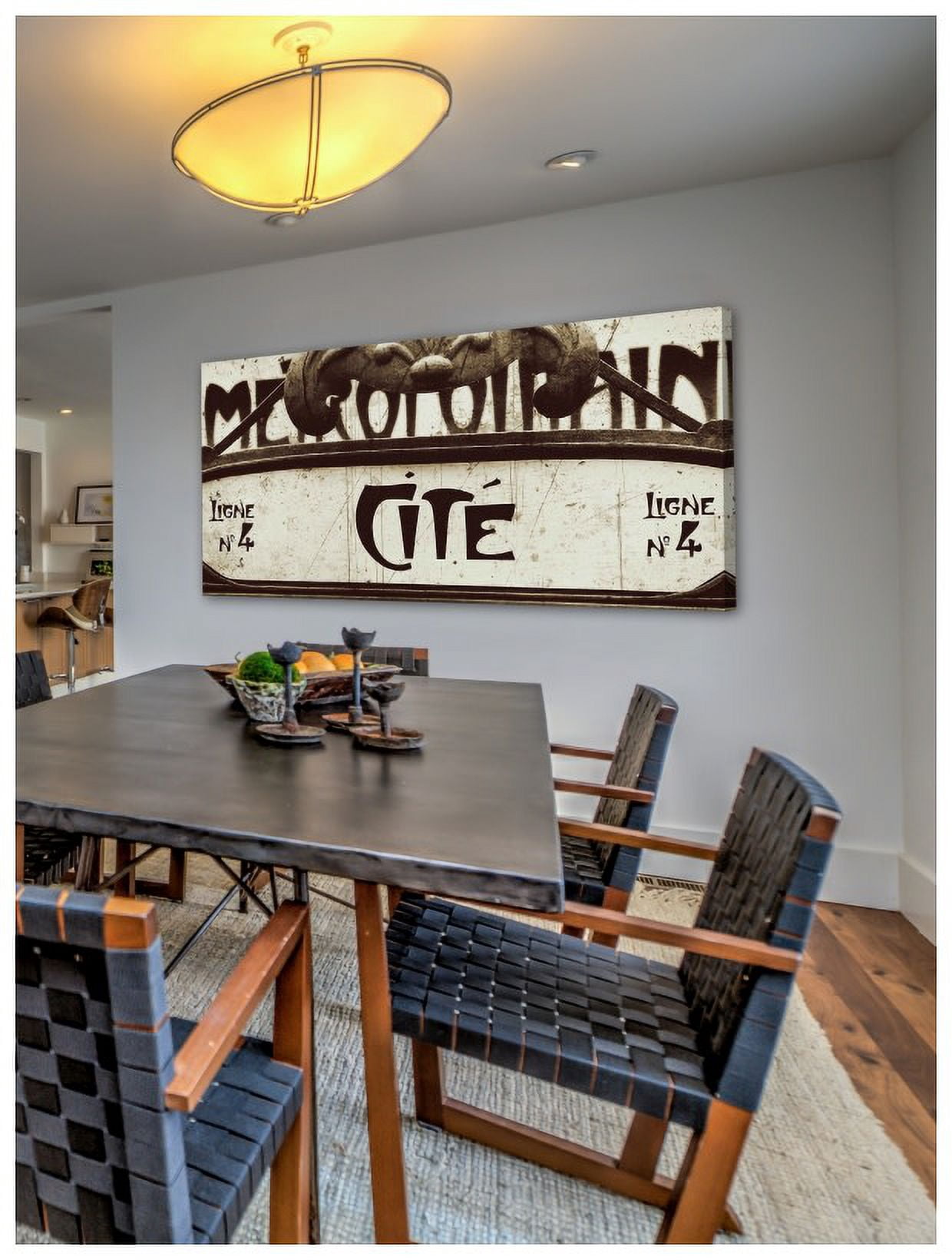 Marmont Hill Inc Marmont Hill - Paris Cite Metro Print on Canvas - Multi-color