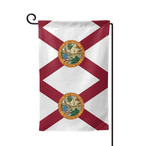 Garden Flag Florida Flag Double Sided Small Yard Holiday Garden Flag for Outside Decor 12.5x18 Inch Square