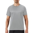 thumbnail image 4 of Crew Neck Tees Premium Men's T-Shirts - Soft and Fit Mens T-Shirt - Casual Stylish Tee for Men (Light Gray,3XL), 4 of 4