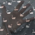 thumbnail image 3 of Swan Tulle Curtains with Rod Pocket, Pinkish Waterfowls Swimming on an Abstract Dark Lake with Calm Waves, Sheer Drape for Wedding Party 2 Panels, 7 Sizes, Pale Pink Charcoal Grey, by Ambesonne, 3 of 3