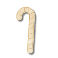 thumbnail image 2 of Unfinished Wood Etched Candy Cane Shape 7" / 1/4", 2 of 2