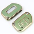 thumbnail image 3 of Key Fob Cover Compatible with Jeep Grand Cherokee Renegade Chrysler 200 300 Dodge RAM Durango Challenger 5 Button TPU Keychain Case Holder Protector,B(green), 3 of 4