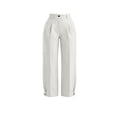 thumbnail image 4 of Yangnuo Women High Waist Pleated Capri Dress Pants With Pockets Belted Casual Business Commuter Cropped Trousers, 4 of 5
