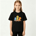 thumbnail image 2 of Cute Cartoon Dinosaurs Girls Graphic Tee, Sweet Kawaii Animals 100% Cotton Kids Short Sleeve T-Shirt, 2 of 5