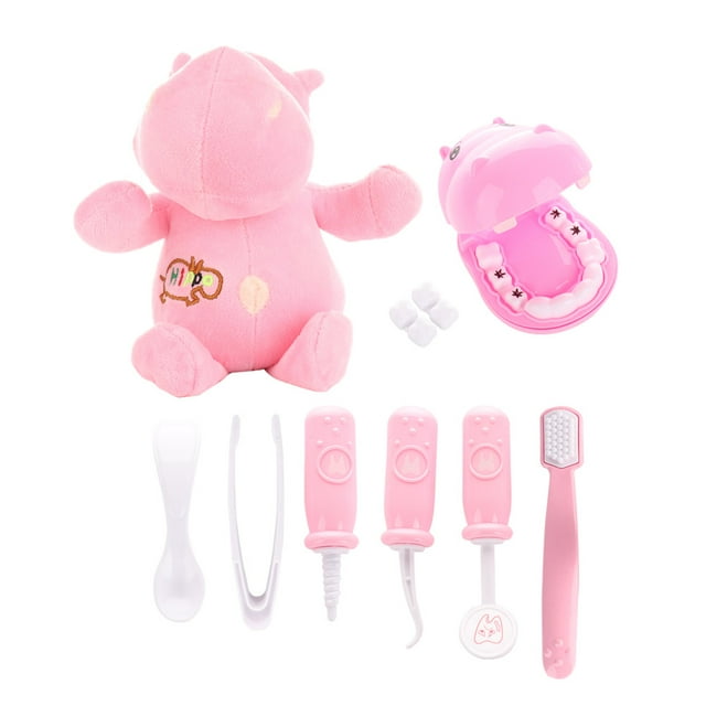 Ensemble de 9 Pcs de Jouets de Dentiste pour Enfants, Jeu de Rôle Éducatif; Ensemble de 9 Pcs de Jouets de Dentiste pour Enfants, Jeu de Rôle pour Enfants, Jouet Casse-Tête