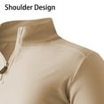 thumbnail image 4 of ZUKMRJPC Mens Quarter Zip Sweatshirt Long Sleeve Slim Fit Stand Collar Casual Sweater Winter Warm Comfy Fleece Workout Sport Pullover Tops, 4 of 8