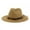AA Khaki, variant on Western Cowboy Straw Hat Spray Painted Denim Edge Accent Large Wide Brim Sun Visor Beach Cap Unisex