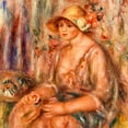thumbnail image 2 of Renoir, Pierre-Auguste 15x15 Black Ornate Wood Framed with Double Matting Museum Art Print Titled - Woman in Muslin Dress 1917, 2 of 4
