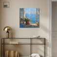 thumbnail image 3 of Coastal Window View Canvas Classic Landscape Art by Art Remedy, Gallery Wrapped, 24" x 24", 3 of 7