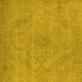 thumbnail image 1 of Ahgly Company Machine Washable Indoor Square Oriental Yellow Industrial Area Rugs, 7' Square, 1 of 4