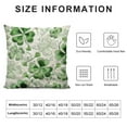 thumbnail image 5 of Awypu  Spring Summer Green Flower Clover Pillow Cases St Patricks Pillow Covers 18x18 Lucky Charms Throw Pillow Covers St Patricks Home Decor for Couch Bed Sofa, 5 of 5