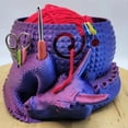 thumbnail image 3 of Fantasy Dragon Egg Cuenco de Hilo para Tejer, Cuenco de Hilo de Ganchillo para Tejer, Cuenco de Ganchillo Organizador de Almacenamiento de Hilo, Púrpura, 3 of 5