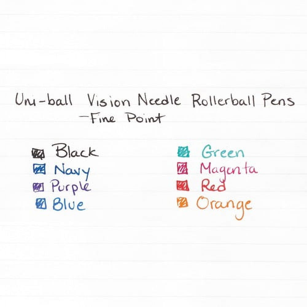 uni-ball Vision Needle Rollerball Pens Fine Pen Point - 0.7 mm Pen Point Size - Blue - 12 / Dozen