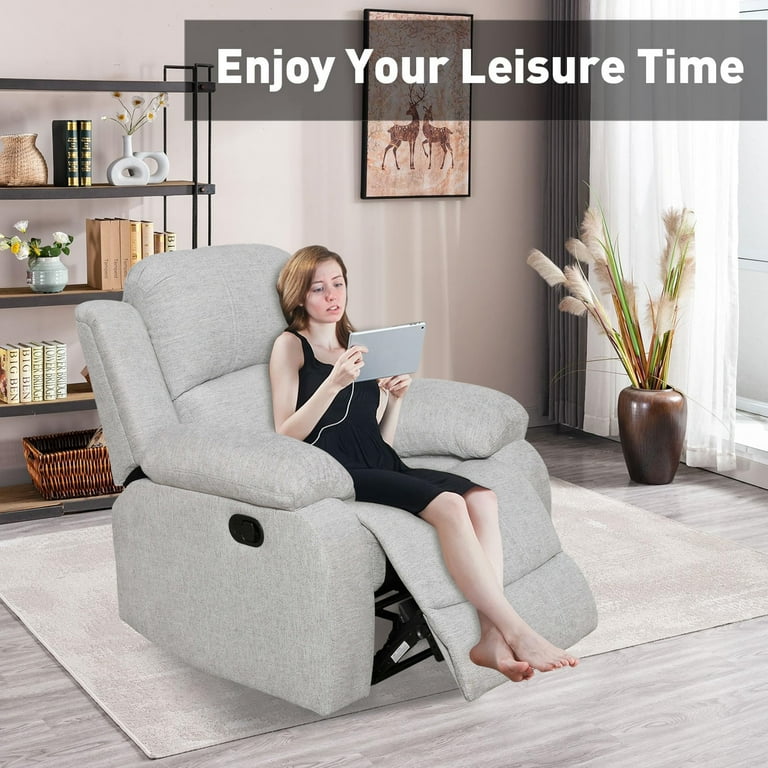 Aukfa Linen Recliner Chair, 38