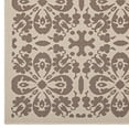 thumbnail image 6 of Modway Ariana 94.5x122" Floral Trellis Fabric Area Rug in Light/Dark Beige, 6 of 8
