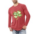 thumbnail image 1 of Blusas y camisas de manga larga con cuello redondo para hombre, deportivas, fitness, hogar, pijamas navideños estampados, camiseta de manga larga con cuello redondo, blusa de poliéster para hombre, 1 of 3