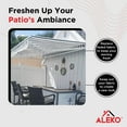 thumbnail image 3 of ALEKO 10'x8' Retractable Patio Awning Fabric Replacement, Grey White Striped Color, 3 of 12