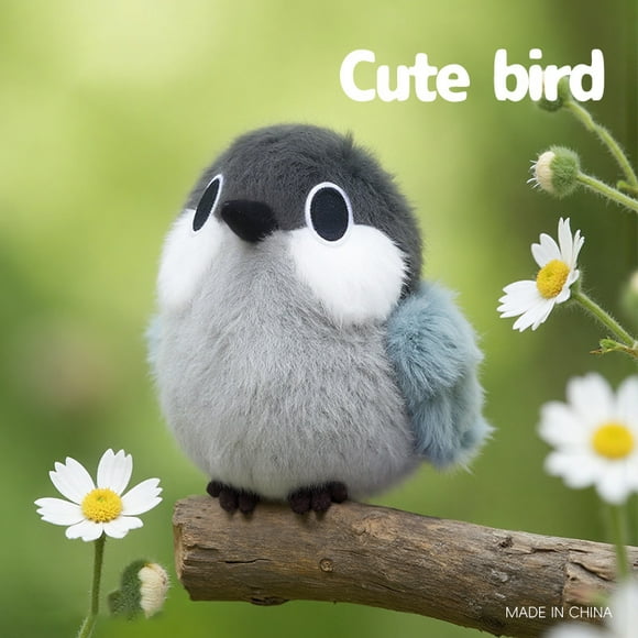 Grande Mésange en Peluche, Mignonne Poupée Oiseau