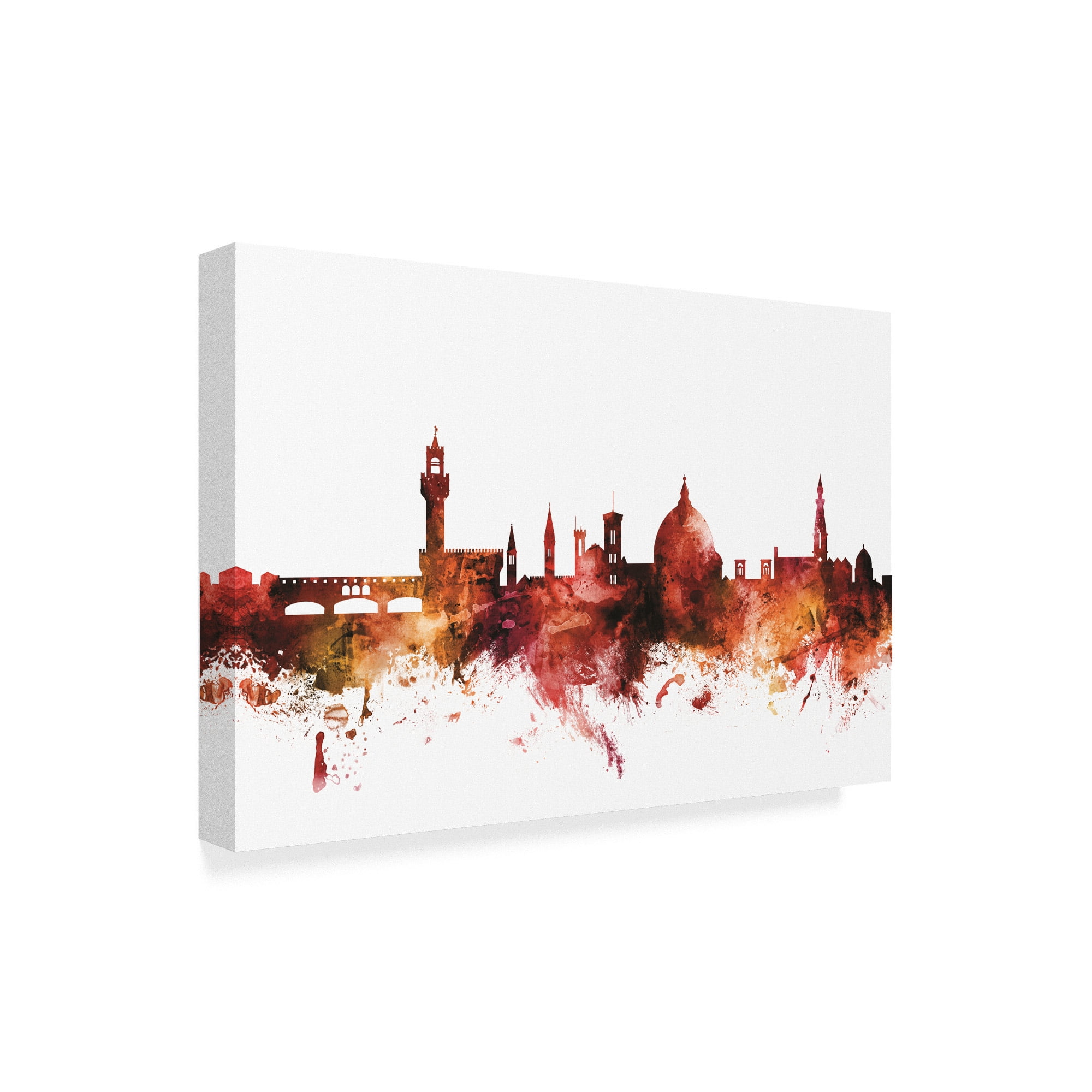 Trademark Fine Art 'Florence Italy Skyline Red' Canvas Art by Michael Tompsett