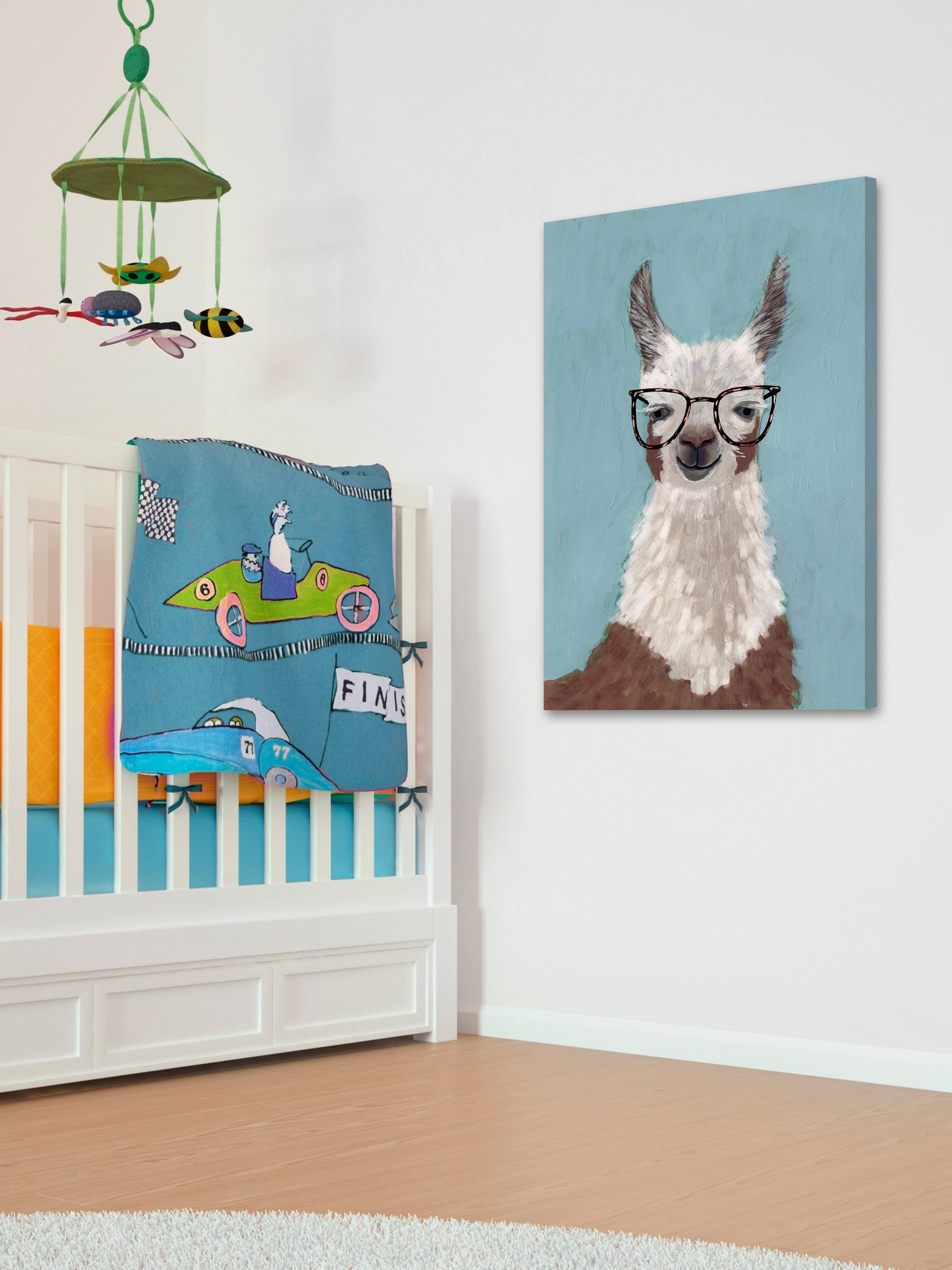 I Can See Llama Painting Print on Wrapped Canvas