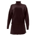 thumbnail image 3 of Karight Womens Skirt 2 Piece Sweater Set Long Sleeve Crewneck Sweaters Pleated Mini Skirt Knit Lounge Sets, 3 of 8