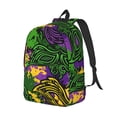 thumbnail image 2 of Balery Mardi Gras7 Vintage Canvas Backpack for Men and Women - Large Capacity, Durable Travel Laptop Bag for School, Work, Hiking, and Outdoor Activities, 2 of 7