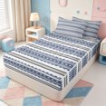 thumbnail image 2 of Erosebridal Modern Geometric Pattern Zipper Full Size Comforter Sets with Fitted Sheet and 2 Pillowcases,Minimalist Lines Zipper Bedding Set,Light Gray Reversible,4pcs, 2 of 7