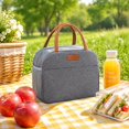 thumbnail image 6 of Lunch Tote Insulated Reusable Bag for Adults Office Lunch Bag Gray Portable Bag for Work School Picnics Great Gift for Daily Use, 6 of 6
