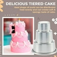 thumbnail image 5 of Hloma Food Grade Cake Mold Non-stick Aluminum Alloy High Temperature Resistant 3 Tiers Cake Pan Party Decor, 5 of 8