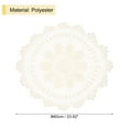 thumbnail image 2 of Handmade Crochet Tablecloth, 24inch Round Sunflower Lace Table Cover, Beige, 2 of 7