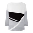 thumbnail image 5 of DPTALR Femmes Imprimé Manches Longues V-Cou Chemisier Pull Tunique Tops Chemise, 5 of 5