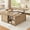 Rattan Oak, variant on 31.5" Square Lift Top Coffee Table, Farmhouse Coffee Table with Ample Storage, Wood Center Table with Sliding Doors and Large Hidden Space for Living Room Home Office, Black
