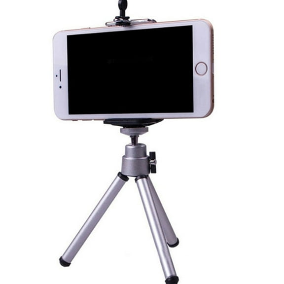 Smartphone Holder Cell Phone Tripod Camera Tripod Mini Portable Silver 14.5x6CM 2 Pcs