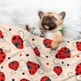 thumbnail image 3 of Pofeuu Red Ladybug Print Puppy Blanket,Dog Blankets,Pet Blanket Cozy Cat Blankets for Indoor Cats, Fuzzy Pet Blanket for Kitten Doggy Dog Blankets-Small, 3 of 8