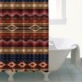 thumbnail image 4 of Boho Multicolor Geometric Ethnic Pattern Shower Curtain 72"x84" ,Bathroom Decorative Shower Curtains Set with 12 Hooks,Modern Waterproof Washable Shower Curtain, 4 of 6