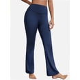 thumbnail image 3 of High Waisted Seamless Flare Leg Bootcut Yoga Pants for Women with Pockets Athletic Casual Use, 3 of 5