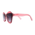 thumbnail image 3 of Womens Angry Eyebrow Line Exposed Lens Cat Eye Sunglasses Red Smoke, 3 of 4