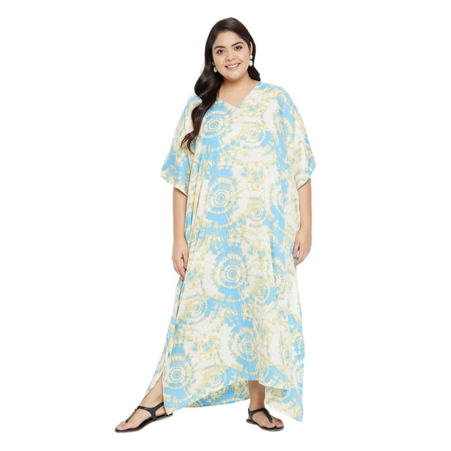 Caftans Longs pour Femmes Grande Taille Robe Caftan Robe de Soirée Fête Été Plage Robe d'Été Manches Kimono Longues Robes Décontractées en Ligne